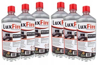 Lux Fire™ 6 litrów –  ekologiczne biopaliwo do kominka (bioetanol do biokominka)
