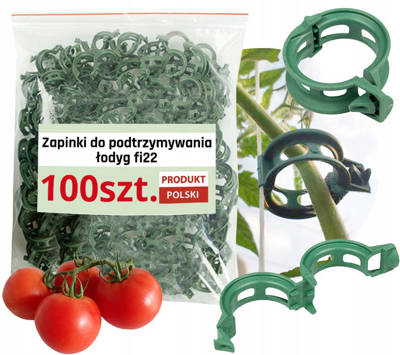 Zapinki (klipsy) do podtrzymywania roślin fi22 ZP100R - 100 sztuk